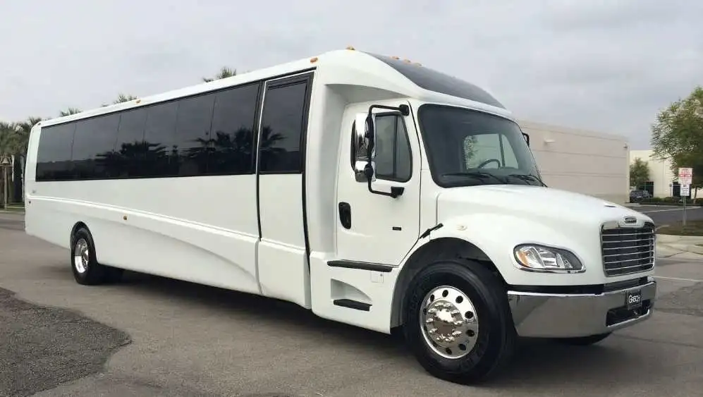 white party bus for your birthday